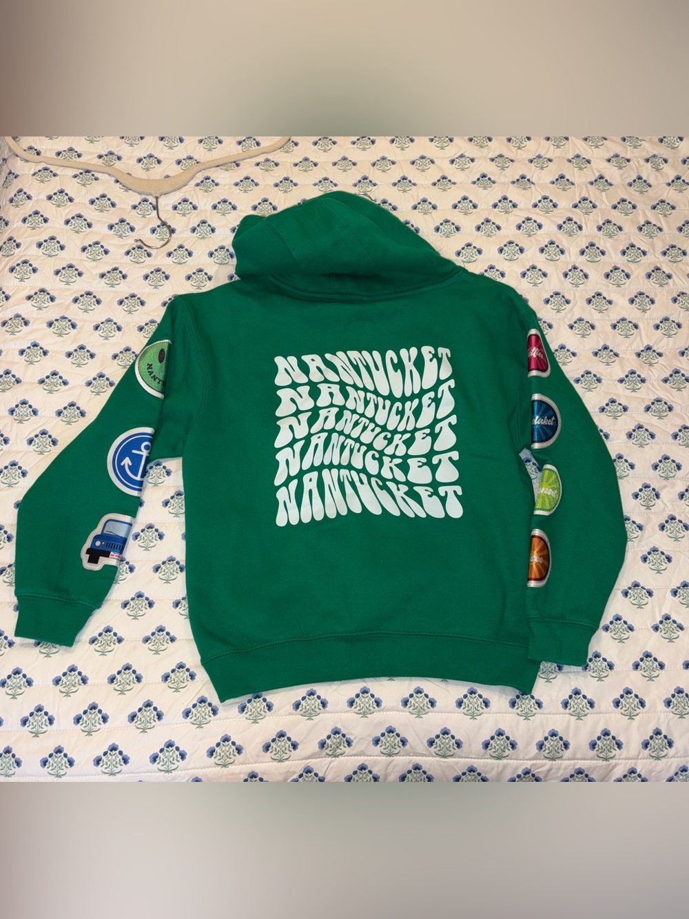 Brodenim Nantucket Swirl Hooded Sweatshirt Size Large Kids Unisex
